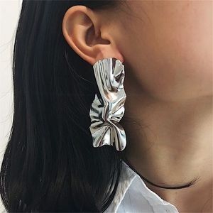 Silver Paper Bag Earrings
